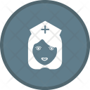 پیش‌نمایش فایل nurse-116 از پک گلیف پزشکی دایره ای چندرنگ با پس زمینه