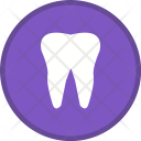 پیش‌نمایش فایل tooth-120 از پک گلیف پزشکی دایره ای چندرنگ با پس زمینه