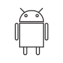 پیش‌نمایش فایل android-logo از پک خط سئو مشکی