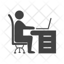 پیش‌نمایش فایل work-space از پک گلیف کسب و کار مشکی