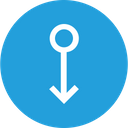 پیش‌نمایش فایل arrow-arrows-connection-connector-down-circle-1 از پک پیکان، جلد ۲