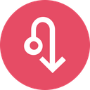 پیش‌نمایش فایل arrow-arrows-connection-down-circle-way-1 از پک پیکان، جلد ۲