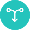 پیش‌نمایش فایل arrow-arrows-connector-down-merge-1 از پک پیکان، جلد ۲