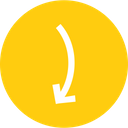 پیش‌نمایش فایل arrow-arrows-curve-down-1 از پک پیکان، جلد ۲