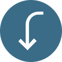 پیش‌نمایش فایل arrow-arrows-down-way-turn-sign-1 از پک پیکان، جلد ۲