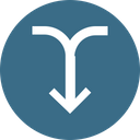 پیش‌نمایش فایل arrow-arrows-merge-two-way-down-sign-1 از پک پیکان، جلد ۲