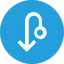 پیش‌نمایش فایل arrow-arrows-joint-down-circle از پک پیکان، جلد ۱