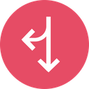 پیش‌نمایش فایل arrow-arrows-twoway-right-down-merge از پک پیکان، جلد ۱
