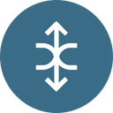 پیش‌نمایش فایل arrow-arrows-updown-up-half-circle-down از پک پیکان، جلد ۱