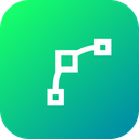 پیش‌نمایش فایل edit-curve-path-object-node-nodes-round-9 از پک رابط کاربری ویرایشگر، جلد ۳