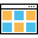 پیش‌نمایش فایل browser-webpage-grid-layout-window-wireframe از پک چیدمان پنجره
