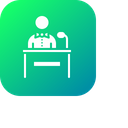 پیش‌نمایش فایل hotel-restaurant-receiptionist-announcement-speaker-customer-service از پک سفر و هتل