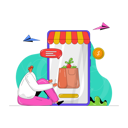 پیش‌نمایش فایل grocery-app-4091462 از پک تجارت الکترونیک