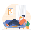 پیش‌نمایش فایل boy-eating-pizza-on-sofa-4279230 از پک رستوران
