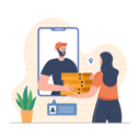 پیش‌نمایش فایل delivering-food-from-mobile-4279227 از پک رستوران