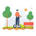 پیش‌نمایش فایل boy-enjoying-the-hoverboard-ride-4295987 از پک فعالیت‌های فضای باز