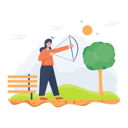 پیش‌نمایش فایل girl-practicing-for-the-archery-game-4295992 از پک فعالیت‌های فضای باز