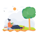 پیش‌نمایش فایل girl-reading-a-book-4295988 از پک فعالیت‌های فضای باز