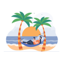 پیش‌نمایش فایل girl-relaxing-at-beach-4354165 از پک تعطیلات