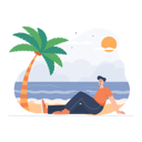 پیش‌نمایش فایل man-relaxing-at-beach-4354166 از پک تعطیلات