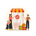 پیش‌نمایش فایل family-doing-shopping-through-the-mobile-app-4498486 از پک تجارت الکترونیک