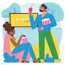 پیش‌نمایش فایل couple-drive-in-cinema-6335628 از پک تعطیلات تابستانی
