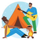 پیش‌نمایش فایل couple-enjoying-camping-trip-6335633 از پک تعطیلات تابستانی