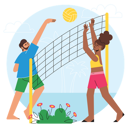 پیش‌نمایش فایل couple-plying-beach-volleyball-6335626 از پک تعطیلات تابستانی