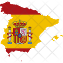 پیش‌نمایش فایل spain-flag-map-6426780 از پک نقشه‌های کشورهای اروپایی