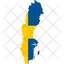 پیش‌نمایش فایل sweden-flag-map-6426781 از پک نقشه‌های کشورهای اروپایی