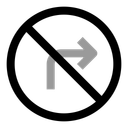 پیش‌نمایش فایل no-turn-right-11123115 از پک علامت و نماد