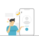 پیش‌نمایش فایل man-talking-to-customer-support-8044590 از پک تجارت الکترونیک و فروشگاه آنلاین