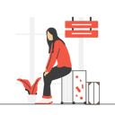 پیش‌نمایش فایل girl-waiting-for-flight-8044773 از پک سفر