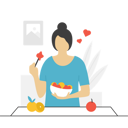 پیش‌نمایش فایل girl-eating-healthy-food-8044818 از پک غذا و نوشیدنی