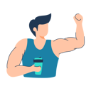 پیش‌نمایش فایل man-drinks-protein-shake-11020992 از پک تمرین و ورزش