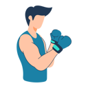 پیش‌نمایش فایل man-is-doing-boxing-training-11020982 از پک تمرین و ورزش