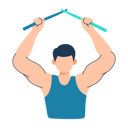 پیش‌نمایش فایل man-is-doing-pound-fit-11020991 از پک تمرین و ورزش