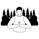 پیش‌نمایش فایل boy-is-doing-meditation-in-forest-11078769 از پک طبیعت و محیط زیست