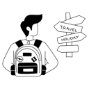 پیش‌نمایش فایل boy-is-confused-with-travel-sign-board-11078886 از پک سفر
