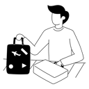 پیش‌نمایش فایل man-is-preparing-his-luggage-for-air-travel-11078891 از پک سفر