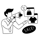 پیش‌نمایش فایل businessman-is-announcing-shopping-sale-11078938 از پک فروش اینترنتی