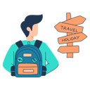 پیش‌نمایش فایل boy-is-confused-with-travel-sign-board-11079016 از پک سفر
