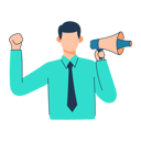 پیش‌نمایش فایل employee-is-announcing-business-advertisement-11079032 از پک فعالیت اجتماعی
