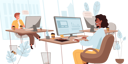 پیش‌نمایش فایل employees-talk-and-discuss-tasks-in-office-5405238 از پک متفرقه