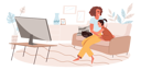 پیش‌نمایش فایل mother-and-daughter-watching-tv-together-5405231 از پک متفرقه
