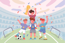 پیش‌نمایش فایل children-playing-football-in-stadium-5512336 از پک فعالیت کودکان