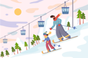 پیش‌نمایش فایل family-at-ski-resort-at-winter-5512354 از پک فعالیت کودکان