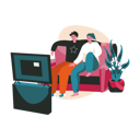 پیش‌نمایش فایل couple-sitting-on-couch-watching-tv-5558281 از پک آخر هفته