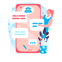 پیش‌نمایش فایل woman-chatting-on-social-media-app-5558335 از پک شبکه اجتماعی