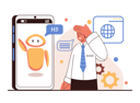پیش‌نمایش فایل man-using-voice-assistant-app-5597818 از پک دستیار مجازی